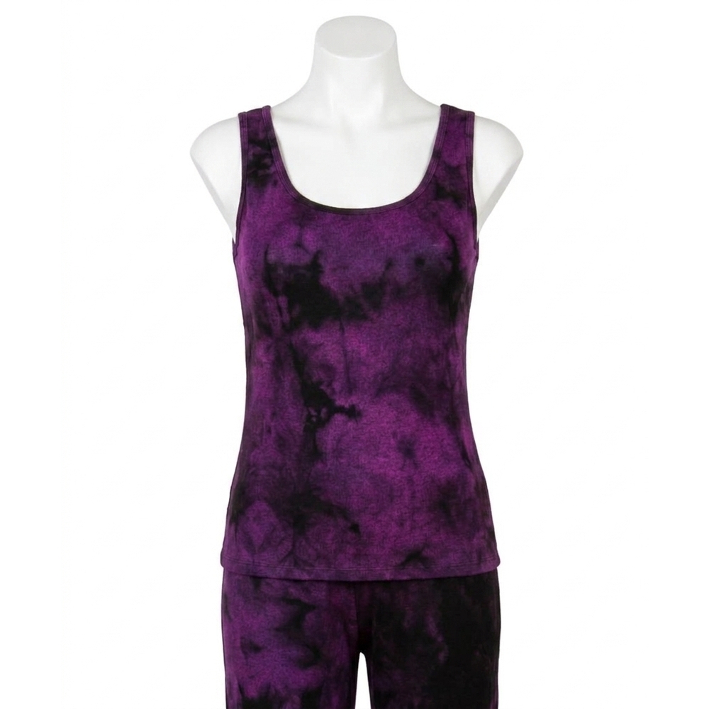 NEW FRENCH KYSS marble wash tank in grape